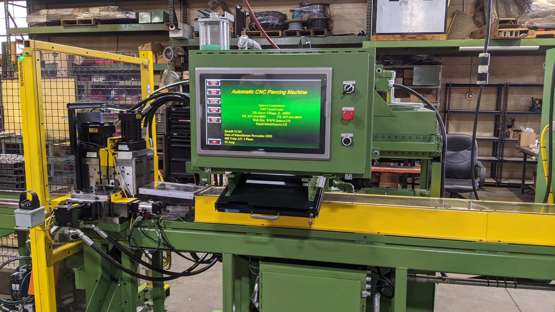 Innovo Corporation tube piercing machine — precision tube piercing and piercing machine systems built in the USA
